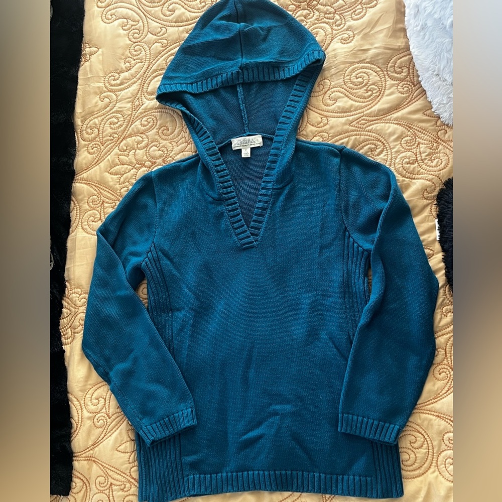 Cabela’s Women Sweater Blue Hoodie Pullover (Z31)